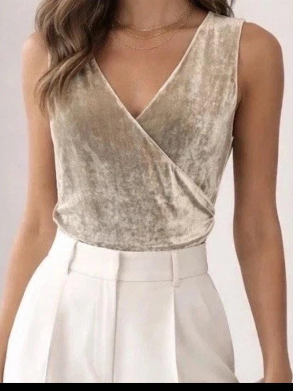 VTG Giorgio Armani / A Milano Borgonuovo 21 Velvet V Neck Wrap Draped Top SZ 46